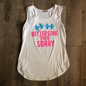 Better Sore Then Sorry Tank Size: L